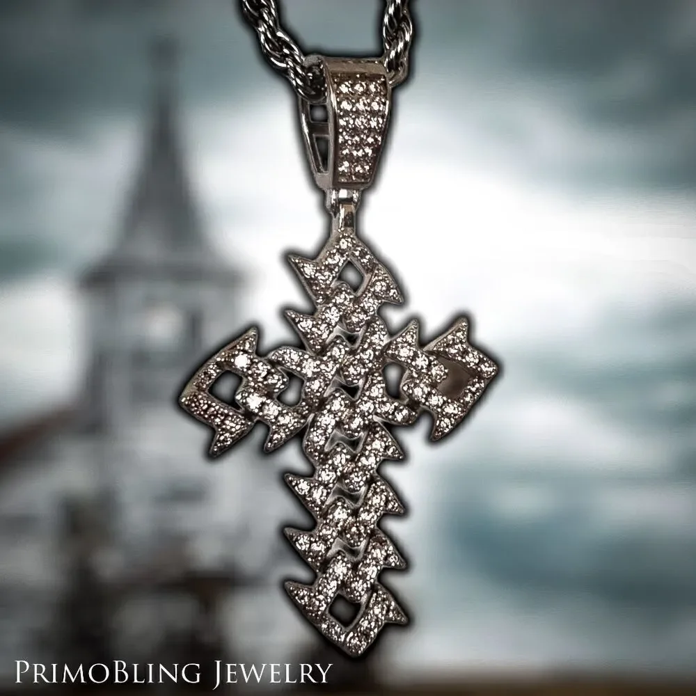 Jagged Cross Necklace